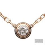 Dây chuyền Cartier chính hãng dòng Diamants Légers Necklace SM 1P Diamond 0.09ct vàng đặc Rose Gold