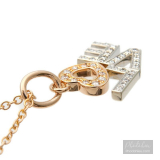Dây chuyền Tiffany&Co. chính hãng dòng Love Diamond Charm vàng đặc K18 Rose/White Gold