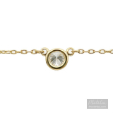 Dây chuyền Tiffany&Co. chính hãng dòng By the Yard 1P Diamond Necklace 0.12ct Yellow Gold