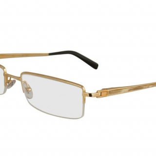 Gọng kính cận nam Fred dòng Lunettes Gold Horn Ivory Semi Rimless JAMAIQUE mới
