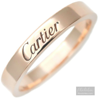 Nhẫn Cartier chính hãng dòng Engraved vàng đặc K18 Rose Gold  size nhẫn #50 US5-5.5