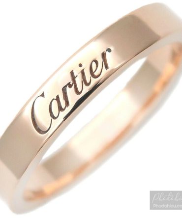 Nhẫn Cartier chính hãng dòng Engraved vàng đặc K18 Rose Gold  size nhẫn #50 US5-5.5