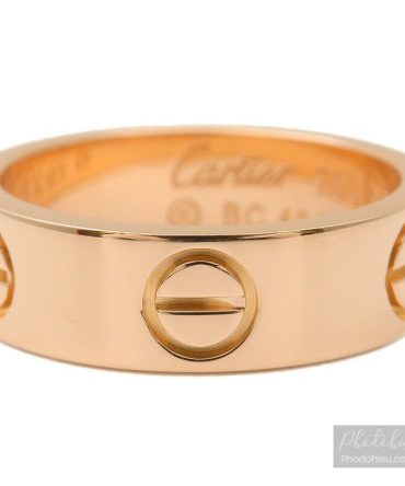 Nhẫn Cartier chính hãng dòng Love Ring K18 750PG vàng đặc Rose Gold #49 US5