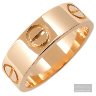 Nhẫn Cartier chính hãng dòng Love Ring K18 750PG vàng đặc Rose Gold #49 US5