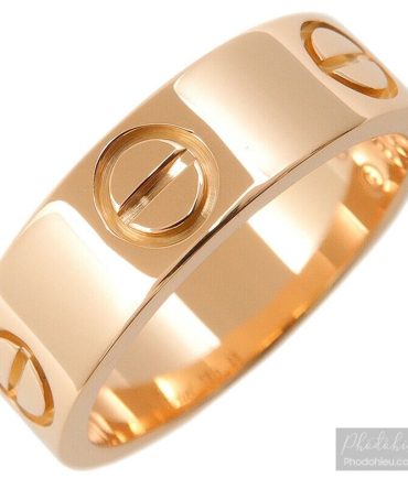 Nhẫn Cartier chính hãng dòng Love Ring K18 750PG vàng đặc Rose Gold #49 US5