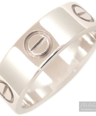 Nhẫn Cartier chính hãng dòng Love Ring vàng đặc 18K White Gold size nhẫn #50 US5-5.5