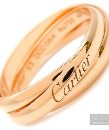 Nhẫn Cartier chính hãng dòng Trinity Ring K18 Rose Gold Size #53 US6.5-7