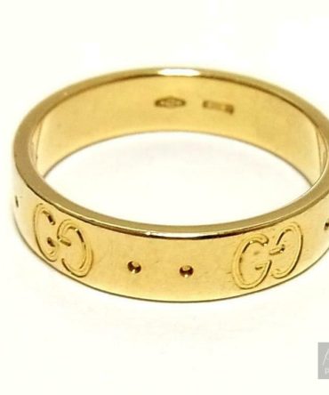 Nhẫn GUCCI chính hãng dòng Icon Solid 18K Yellow Gold 750 Size 47 US4