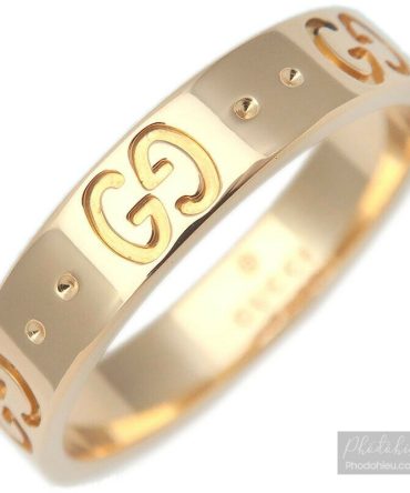 Nhẫn GUCCI chính hãng dòng ICON Vàng đặc Solid K18 YG 750 Yellow Gold size nhẫn  #13 US6-6.5