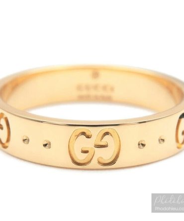 Nhẫn GUCCI chính hãng dòng ICON Vàng đặc Solid K18 YG 750 Yellow Gold size nhẫn  #13 US6-6.5