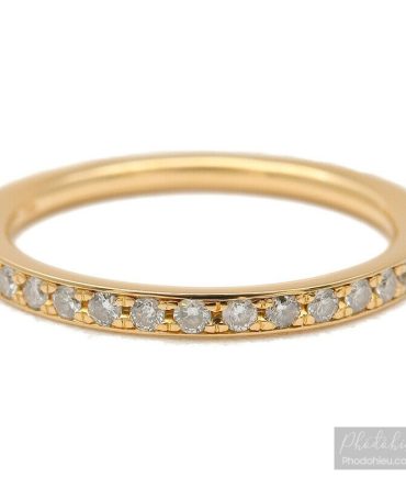 Nhẫn Half Eternity chính hãng đíng kim cương K18 Yellow Gold US4.5 EU48