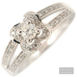 Nhẫn MAUBOUSSIN chính hãng dòng Chance of Love Diamond Ring White Gold US5 EU50