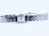 Đồng hồ nữ Longines chính hãng dòng Dolce Vita mặt trắng chữ nhật đính kim cương thiên nhiên thép nguyên chiếc