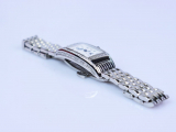 Đồng hồ nữ Longines chính hãng mặt chữ nhật số học trò kim xanh niềng đính kim cương thép nguyên chiếc