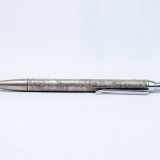 Bút chì bấm bạc đúc Isarel bạc 925 thân chạm khắc