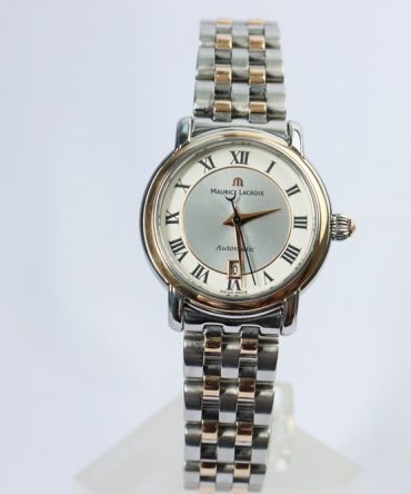 Đồng Hồ Nữ Maurice Lacroix Automatic - Niềng & Dây bọc Vàng Hồng 18k - Size 30mm 