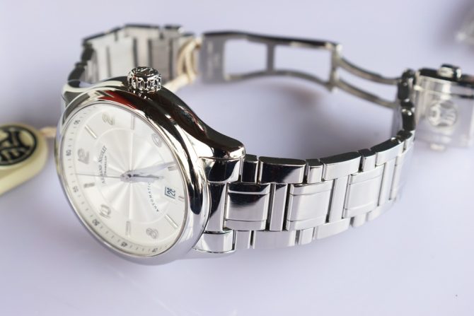 Đồng hồ Nam Armand Nicolet M02-4 Automatic, Mặt trắng dây thép - size 42mm Fullbox