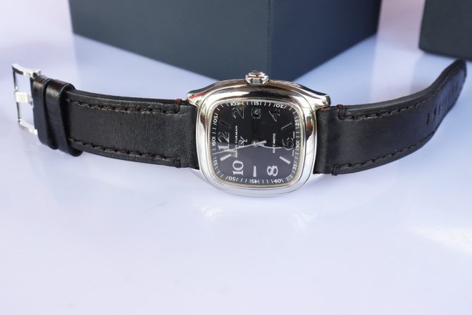 Đồng hồ Nam David Yurman Belmont Automatic - Mặt vuông Cọc số học trò - Dây Da - size 41mm