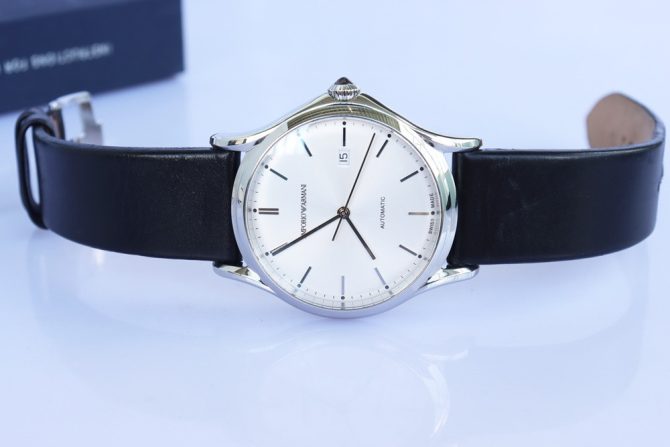 Đồng Hồ Nam Emporio Armani - Automatic Dây Da, thiết kế Lộ Máy - Size 42mm