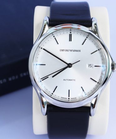 Đồng Hồ Nam Emporio Armani - Automatic Dây Da, thiết kế Lộ Máy - Size 42mm