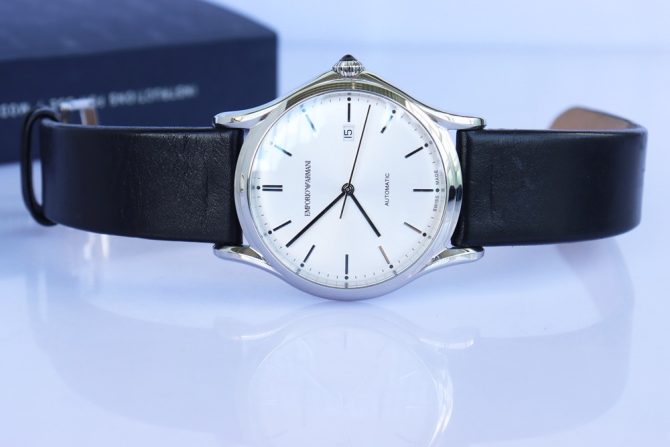 Đồng Hồ Nam Emporio Armani - Automatic Dây Da, thiết kế Lộ Máy - Size 42mm