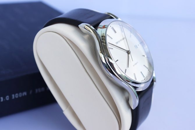 Đồng Hồ Nam Emporio Armani - Automatic Dây Da, thiết kế Lộ Máy - Size 42mm