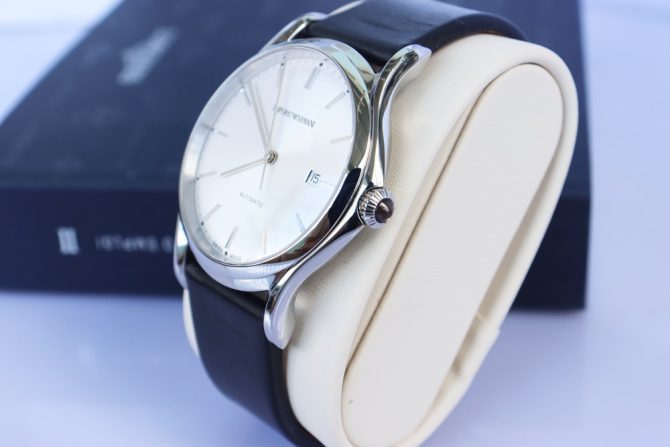 Đồng Hồ Nam Emporio Armani - Automatic Dây Da, thiết kế Lộ Máy - Size 42mm