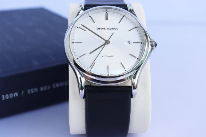 Đồng Hồ Nam Emporio Armani - Automatic Dây Da, thiết kế Lộ Máy - Size 42mm