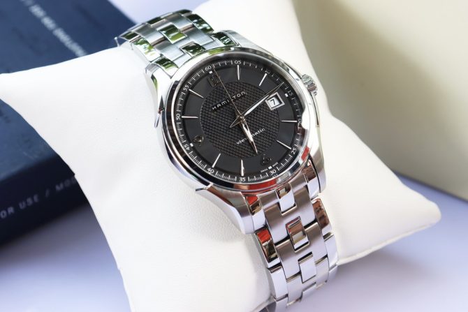 Đồng Hồ Nam Hamilton Mặt Đen - Dây Thép Automatic - New, Size 40mm