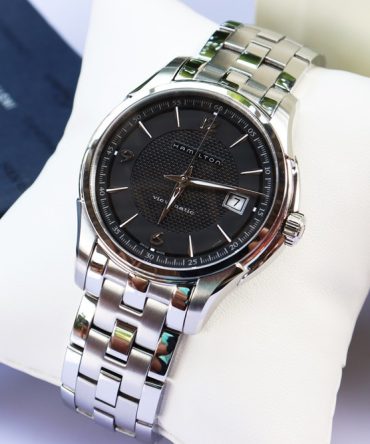 Đồng Hồ Nam Hamilton Mặt Đen - Dây Thép Automatic - New, Size 40mm