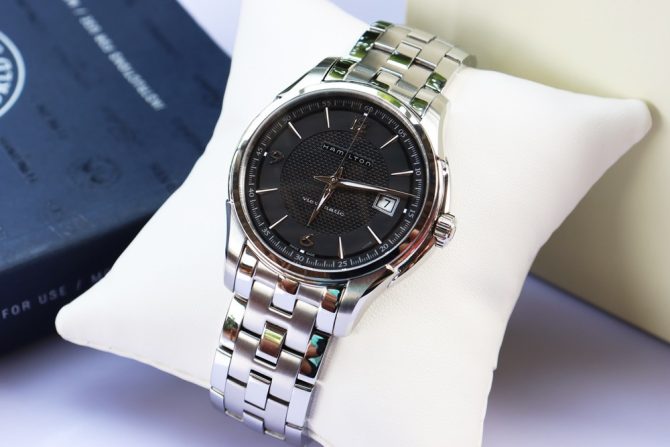 Đồng Hồ Nam Hamilton Mặt Đen - Dây Thép Automatic - New, Size 40mm