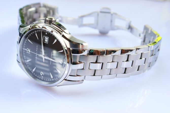 Đồng Hồ Nam Hamilton Mặt Đen - Dây Thép Automatic - New, Size 40mm