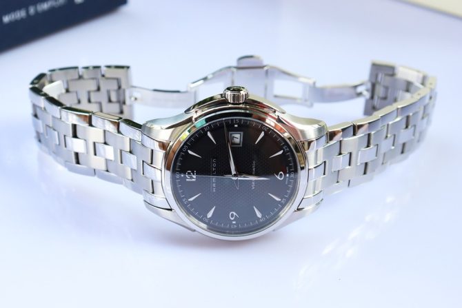 Đồng Hồ Nam Hamilton Mặt Đen - Dây Thép Automatic - New, Size 40mm