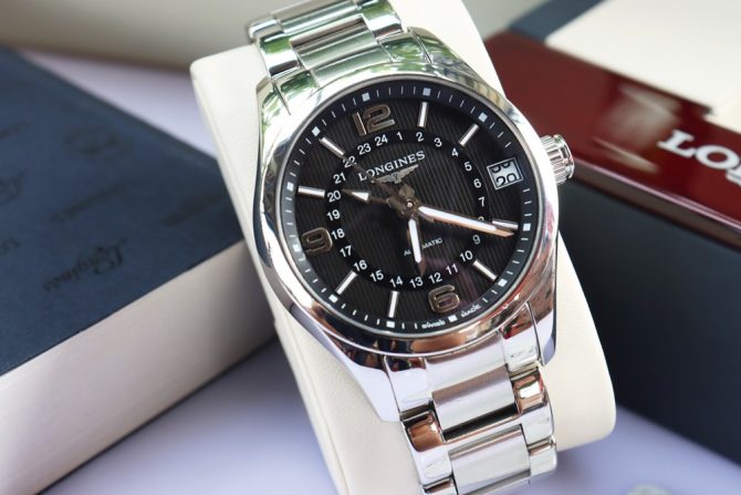 Đồng Hồ Nam Longines Conquest Classic - 4 Kim Giờ GMT - Automatic - Size 42mm Fullbox