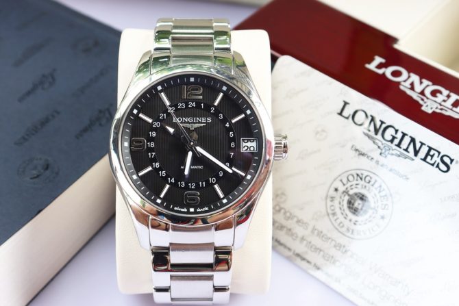 Đồng Hồ Nam Longines Conquest Classic - 4 Kim Giờ GMT - Automatic - Size 42mm Fullbox