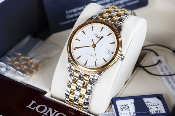 Đồng Hồ Nam Longines Flagship Automatic - Bộ máy L888.2 - Demi vàng - size 36 mm fullbox