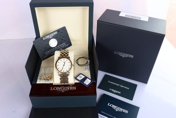 Đồng Hồ Nam Longines Flagship Automatic - Bộ máy L888.2 - Demi vàng - size 36 mm fullbox