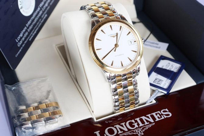 Đồng Hồ Nam Longines Flagship Automatic - Bộ máy L888.2 - Demi vàng - size 36 mm fullbox