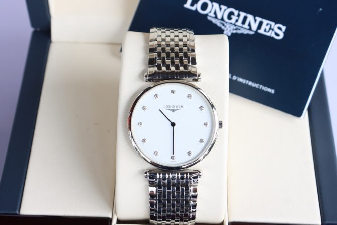 Đồng Hồ Nam Longines La Grande Classicque siêu mỏng - đính 12 viên Kim Cương fullbox