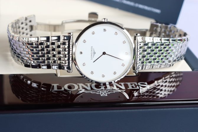 Đồng Hồ Nam Longines La Grande Classicque siêu mỏng - đính 12 viên Kim Cương fullbox