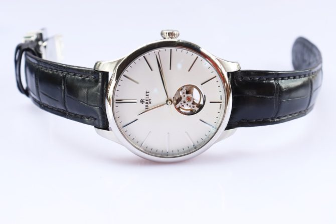 Đồng Hồ Nam : Perrelet First Class Open Heart Automatic dây da - Size 42.5mm - Fullbox...