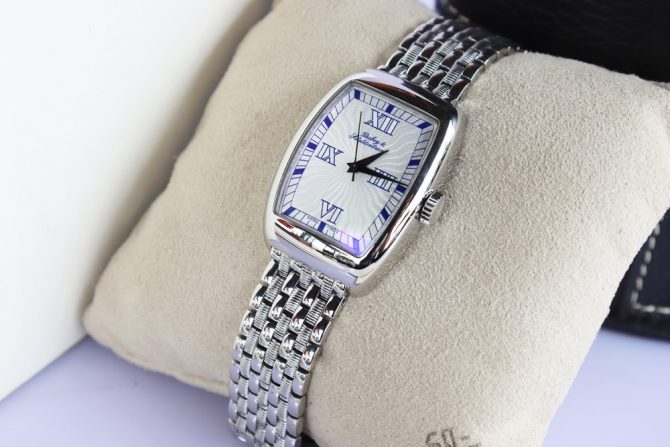 Đồng Hồ Nữ DuBey & Schaldenbrand Lady Automatic - Thiết kế Mặt vân trắng, cọc giờ Xanh Fullbox