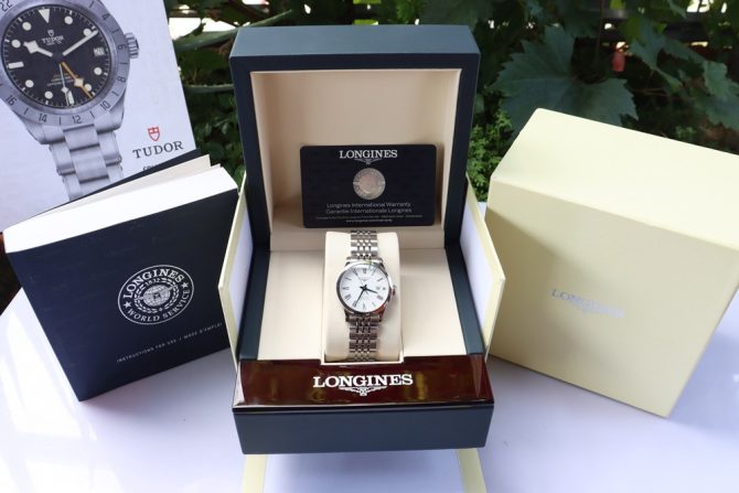 Đồng Hồ Nữ Longines Record Chronometer Automatic - Kim Nung Xanh - Size 30mm, New 99% Fullbox