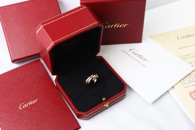 Nhẫn Nữ Cartier Trinity Vàng 18k ( Au 750 ) Size 50mm - Chính Hãng Made in ITALY - Fullbox