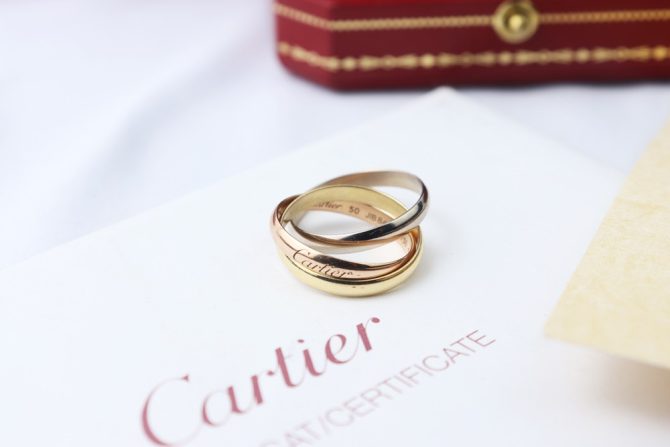 Nhẫn Nữ Cartier Trinity Vàng 18k ( Au 750 ) Size 50mm - Chính Hãng Made in ITALY - Fullbox