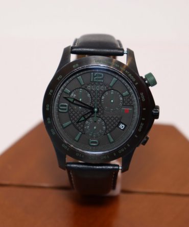 Đồng hồ nam Gucci Chronograph bấm giờ thể thao PVD đen xám