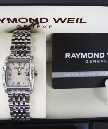 Đồng Hồ Nữ Raymond Weil 5976 Collection Don Giovanni - Mặt Khàm Xà Cừ - Niềng đính Full Kim Cương - Fullbox