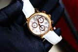 Đồng hồ Tissot nữ Chronograph thể thao PVD vàng hồng niềng Full kim cương