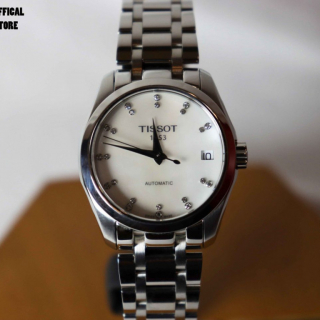 Đồng hồ Tissot nữ Couturier Diamond Automatic tự động thép nguyên chiếc