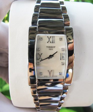 Đồng Hồ Tissot Nữ Mặt khảm xà Cừ, Đính Kim Cương thiên nhiên - like new - Fullbox - siêu đẹp